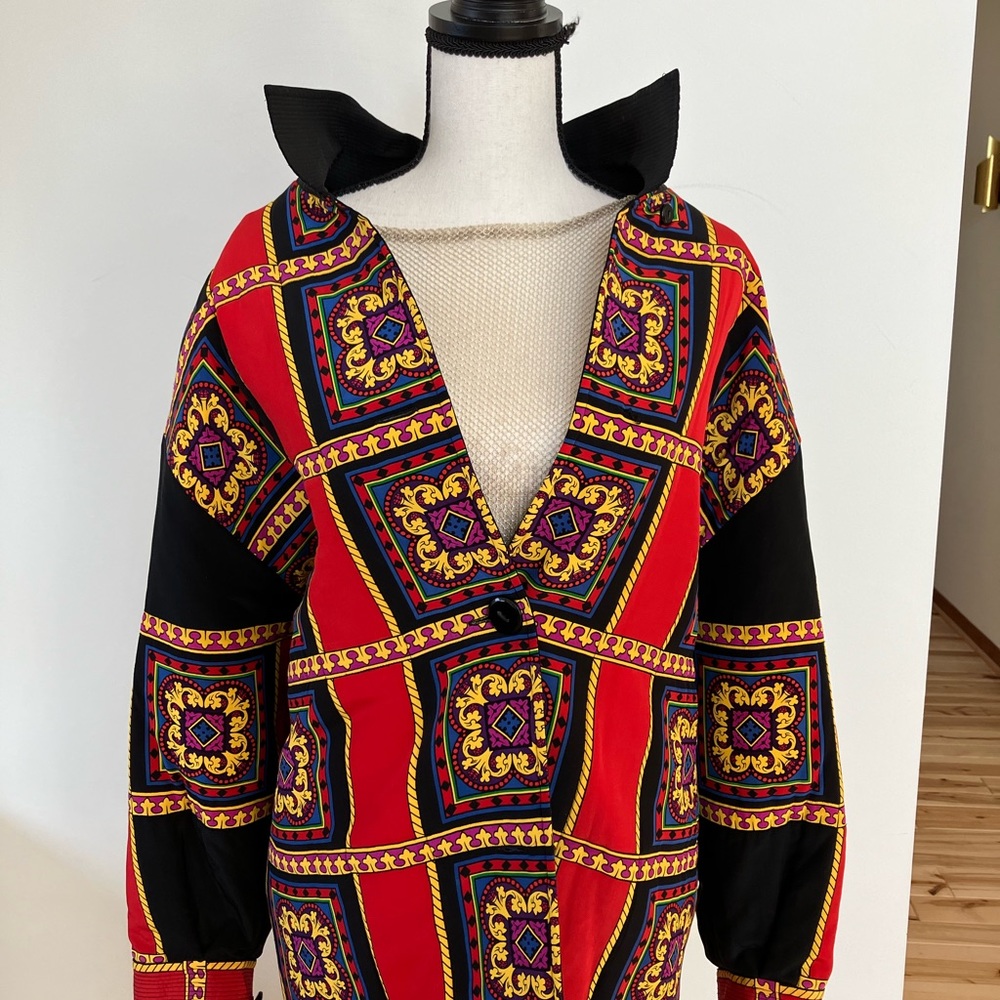 Zip jacket-Linda AllardEllen Tracy100%silk